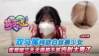 双马尾纯欲白丝美少女蜜臀嫩穴天天操都不腻内射太爽了