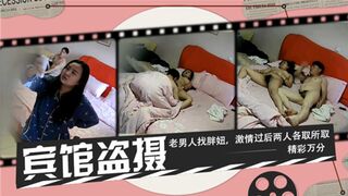宾馆盗摄老男人找胖妞激情过后两人各取所取精彩万分